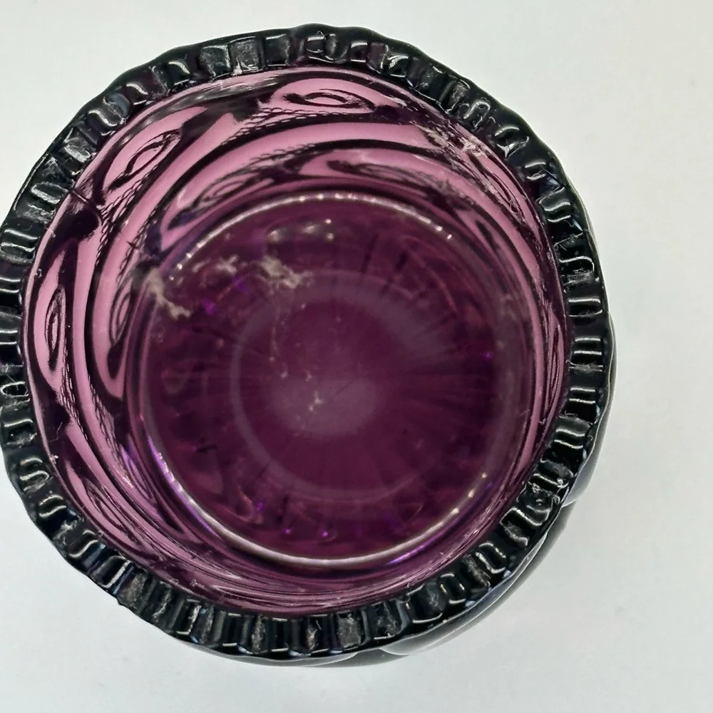 Vintage Elegant Purple Glass toothpick /match Holder - Picture 4 of 8